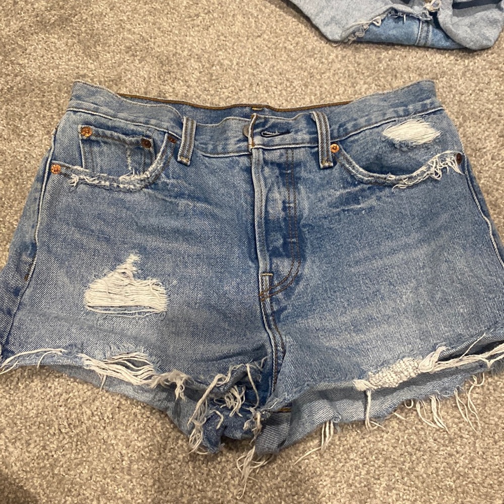 Levi high wasted jean shorts